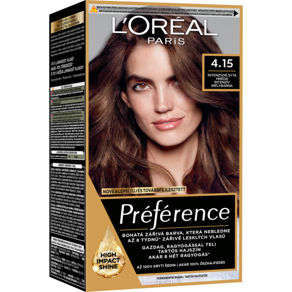 Краска для волос L’Oréal Paris Preference, тон 4,15 (Каракас. Темный каштан), 174 мл (A6213827) - Pampik