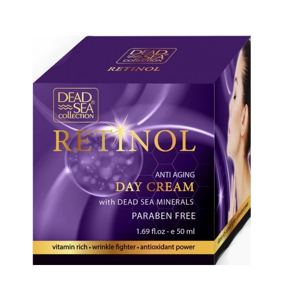 Дневной крем против старения Dead Sea Collection с ретинолом и минералами Мертвого моря, 50 мл - Pampik