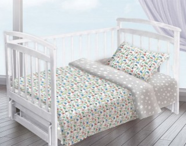 Комплект постельного белья Ecotton Дорога, поплин, детский, 140х110 см (21693) - Pampik