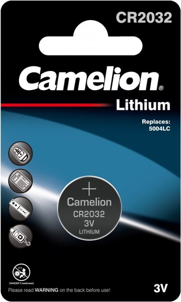 Батарейка Camelion 3V CR 2032 BP1 Lithium, 1 шт. (CR2032-BP1) - Pampik