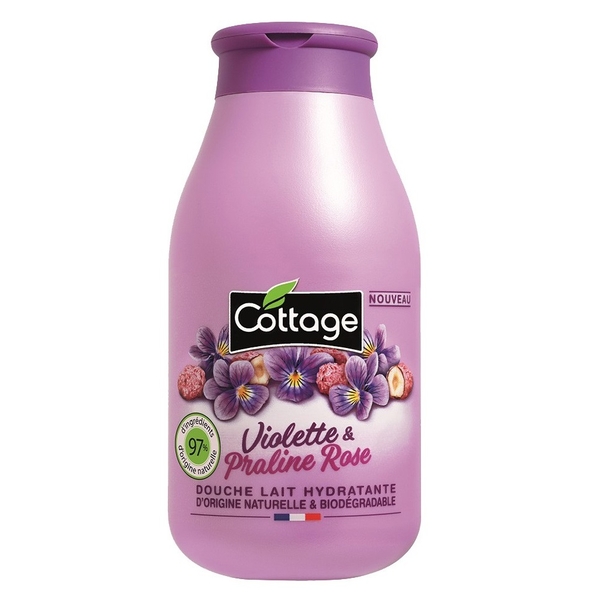 Молочко для душа Cottage Violet&Pink Praline увлажняющее, 250 мл - Pampik
