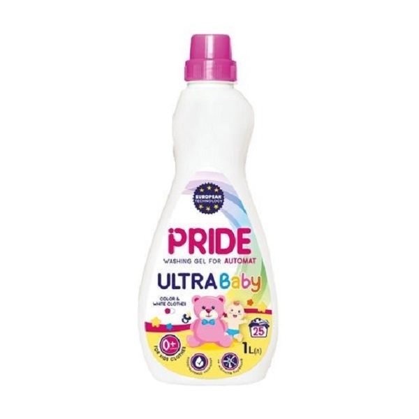 Гель для прання дитячих речей Pride Ultra Gel Baby, 25 прань, 1 л (P-00030) - Pampik