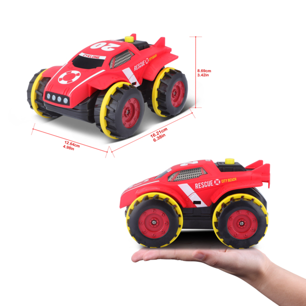 Автомодель на радиоуправлении Maisto Tech Cyklone Aqua Tread красный (82142 Red) - Pampik - 11