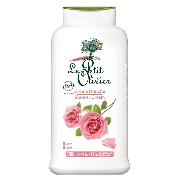 Гель-крем для душу Le Petit Olivier Extra, троянда, 500 мл (3549620007022) - Pampik