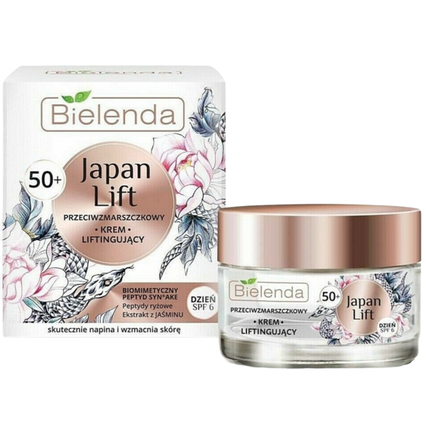 Дневной лифтинг-крем для лица Bielenda Japan Lift 50+, SPF 6, 50 мл - Pampik