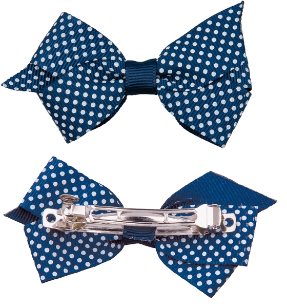 Набор зажимов-автомат для волос в виде бабочки Titania French, 2 шт., голубой (7901 GIRL B) - Pampik