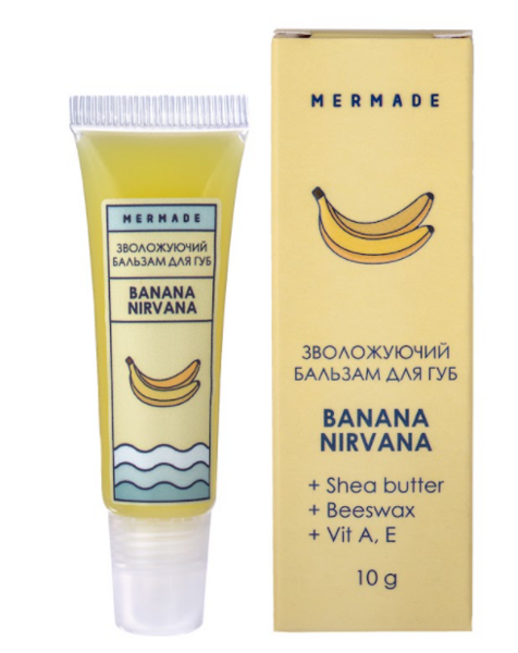 Бальзам для губ Mermade, увлажняющий, Banana Nirvana, 10 мл (MRL0008) - Pampik