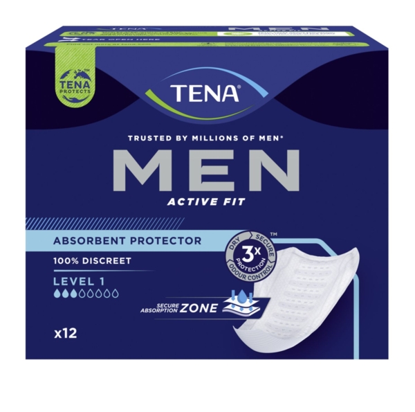 Урологічні прокладки для чоловіків Tena Men Level Active Fit L 1, 12 шт. - Pampik - 2