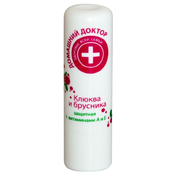Гигиеническая помада Домашний доктор Клюква и брусника, 3,6 г - Pampik