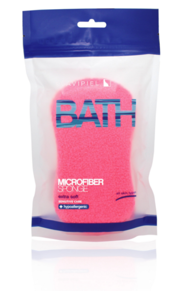 Губка для душа Suavipiel Мікрофібра, рожевий, 1 шт. - Pampik