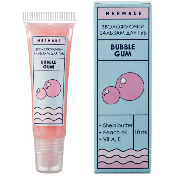 Бальзам для губ Mermade, зволожуючий, Bubble Gum, 10 мл (MRL0001) - Pampik