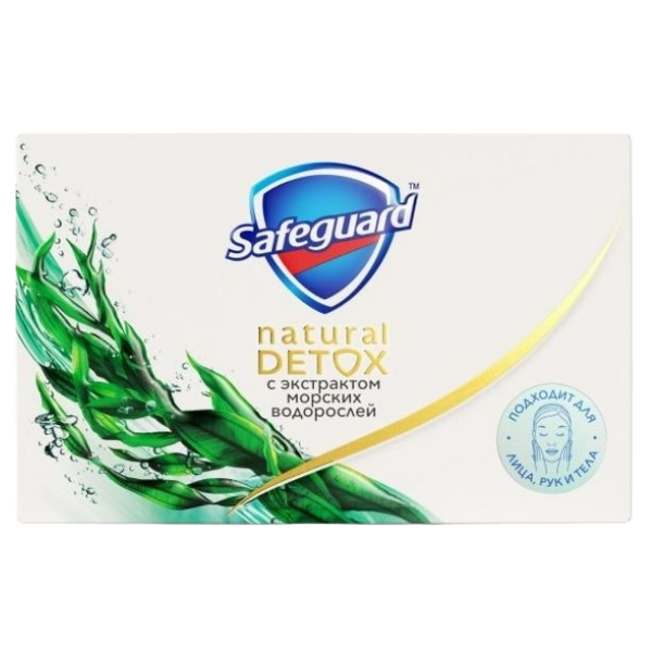 Мило Safeguard Natural Detox, з морськими водоростями, 110 г (910645) - Pampik