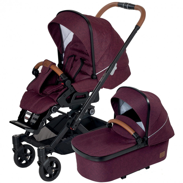Универсальная коляска 2 в 1 Hartan Yes GTS Selection Berry, вишневый (2317129551-1) - Pampik