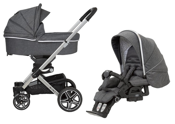 Универсальная коляска 2 в 1 Hartan VIP GTS Grey Hearts (2326141400-1) - Pampik - 2