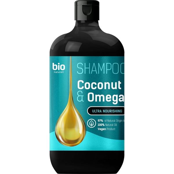 Шампунь Bio Naturell Coconut Oil & Omega 3 Ультраживлення, 946 мл - Pampik