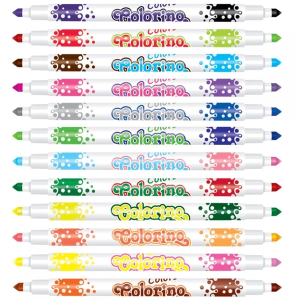 Фломастери двосторонні Colorino Fibre Pens, 24 кольори (32353PTR) - Pampik - 2