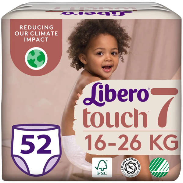 Підгузки-трусики Libero Touch Pants 7 (16-26 кг), 52 шт. - Pampik