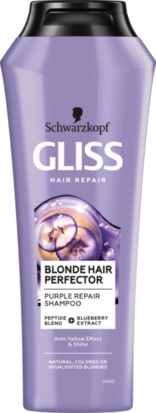 Шампунь тонирующий для светлых волос Gliss Blonde Hair Perfector, 250 мл - Pampik