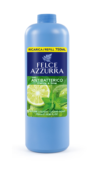 Рідке мило Felce Azzurra Antibacterial Mint&Lime, змінний блок, 750 мл - Pampik