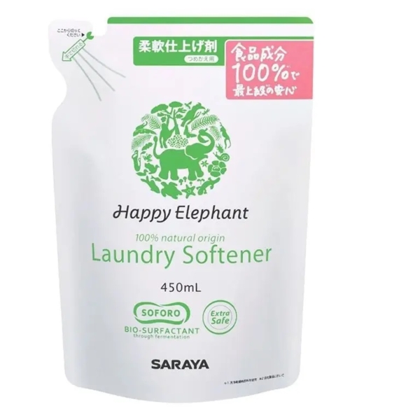Гіпоалергенний кондиціонер для білизни Happy Elephan, 450 мл (26065) - Pampik