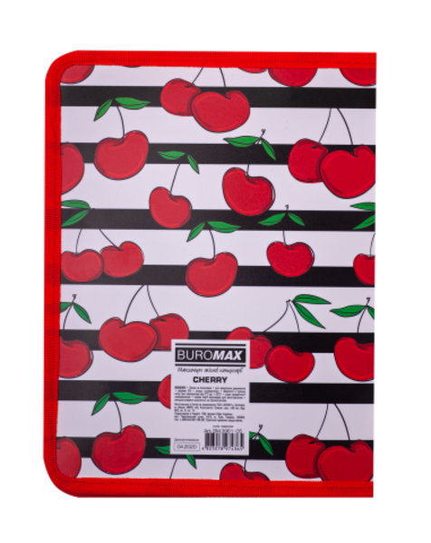 Папка на блискавці Buromax Cherry, В5, червоний (BM.3961-05) - Pampik - 2