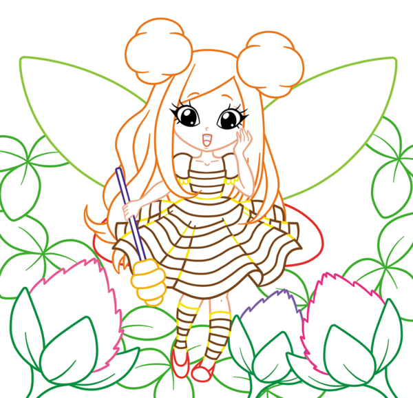 Чарівна розмальовка Кристал Бук Квіткові феї, із секретом, 8 сторінок (F00027797) - Pampik - 2