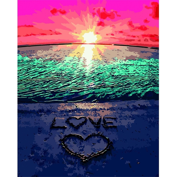 Картина за номерами ZiBi Art Line Любов до моря 40х50 см (ZB.64178) - Pampik