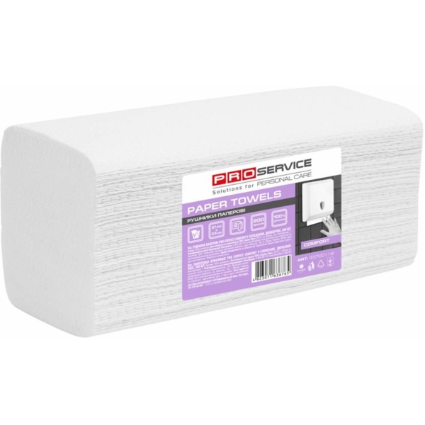 Паперові рушники PRO service Comfort V, 150 шт. - Pampik