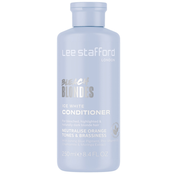 Кондиціонер для волосся Lee Stafford Bleach Blondes Ice White Toning Conditioner із синім пігментом, 250 мл - Pampik