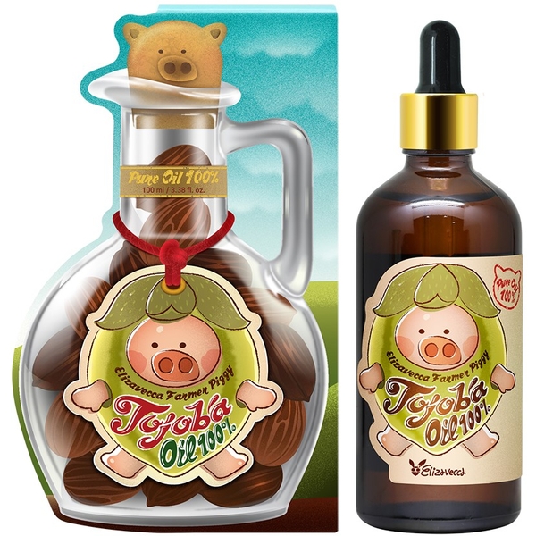 Масло для кожи Elizavecca Farmer Piggy Jojoba Oil 100% 100 мл - Pampik