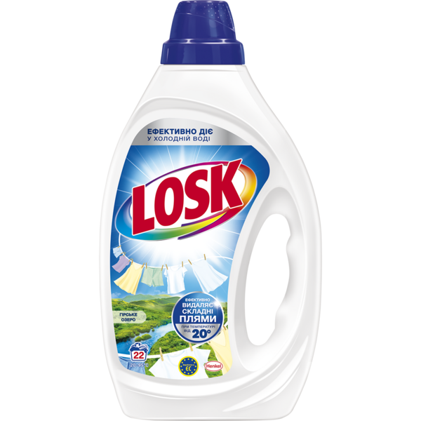 Гель для стирки Losk Горное Озеро для белых и светлых вещей 0.99 л - Pampik
