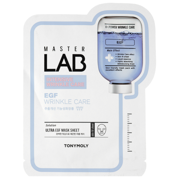 Маска тканевая для лица Tony Moly Master Lab EGF Wrinkle Care, 19 г - Pampik