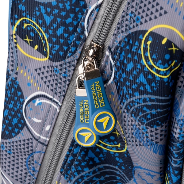 Рюкзак Yes TS-43 Smiley World, серый с голубым (559540) - Pampik - 13