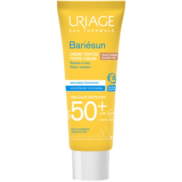 Солнцезащитный тональный крем Uriage Bariesun SPF50+, золотистый, 50 мл - Pampik