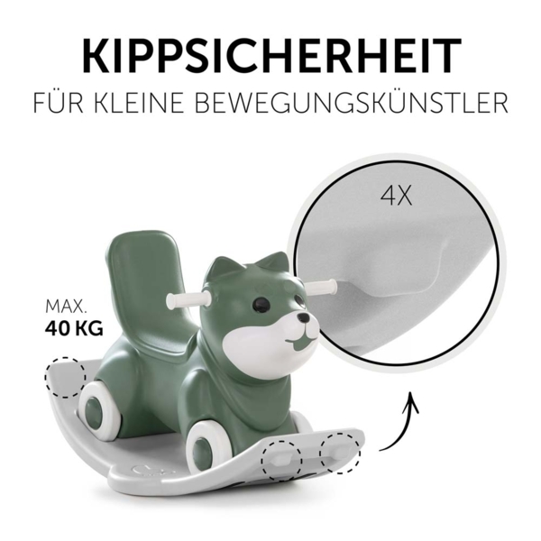 Качель-каталка Hauck 1st Rocker Fox Green, зеленая (80500-2) - Pampik - 3