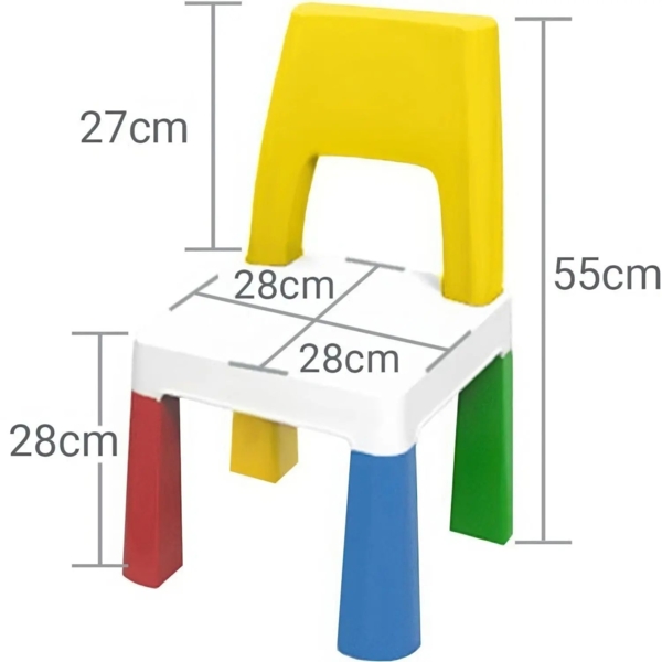 Комплект Poppet Color Yellow: стілець + подушка на стілець 55x28x28 см (PP-003Y-G) - Pampik - 3