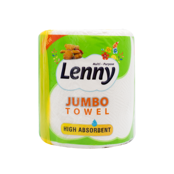 Паперові рушники Lenny, двошарові, 1 рулон - Pampik