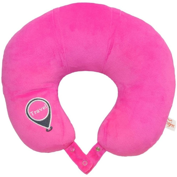 Підголовник Tigres Travel рожевий (ПД-0445) - Pampik