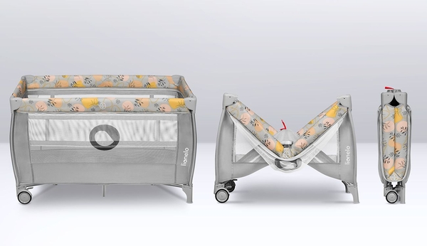 Манеж-ліжечко Lionelo Stefi Plus Pink Yellow (LO-STEFI PLUS PINK YELLOW) - Pampik - 6