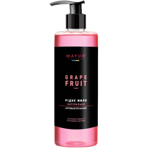 Антибактеріальне мило Mayur GrapeFruit Натуральне, 500 мл - Pampik
