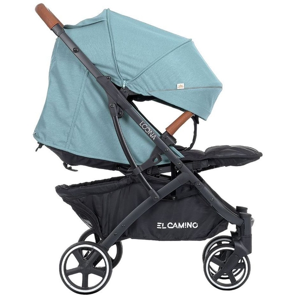 Прогулянкова коляска El Camino Loona ME 1090-1 Arctic Blue, блакитна з чорним (25528) - Pampik - 9