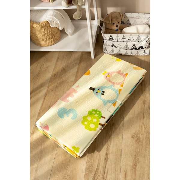 Дитячий килимок Poppet Малятко-жираф та Цифри-тварини двосторонній складний, 200х180x1 см (PP021-200) - Pampik - 10