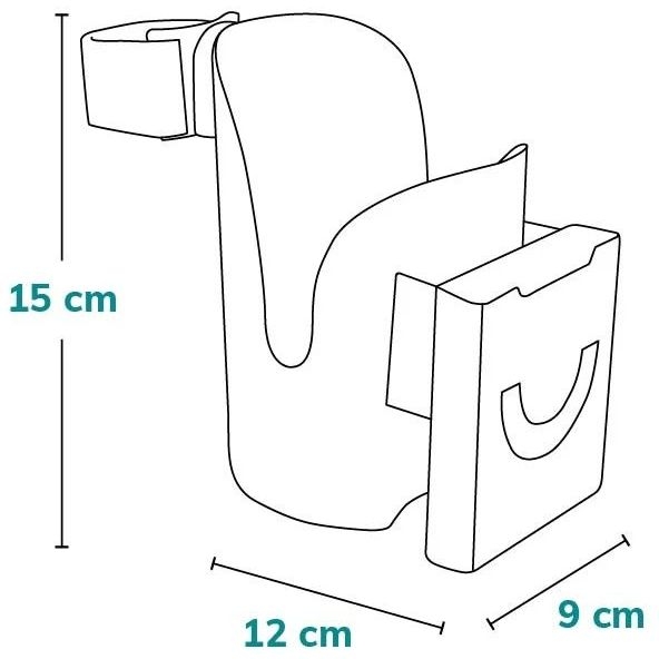 Тримач для чашки та телефону Lionelo Ove Black Carbon (LO-OVE) - Pampik - 8