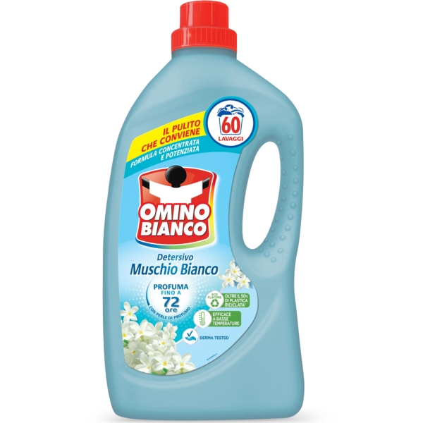 Гель для прання Omino Bianco Muschio Білий Мускус, універсальний, 2.4 л - Pampik