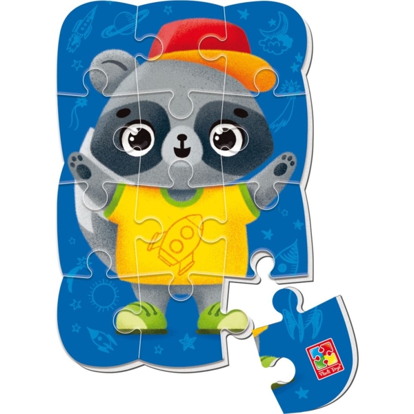 Магнітні пазли Vladi Toys Єнот, 12 елементів (VT3205-91) - Pampik