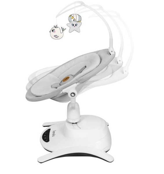 Кресло-гойдалка Lionelo Bella Grey Concrete, сірий - Pampik - 11