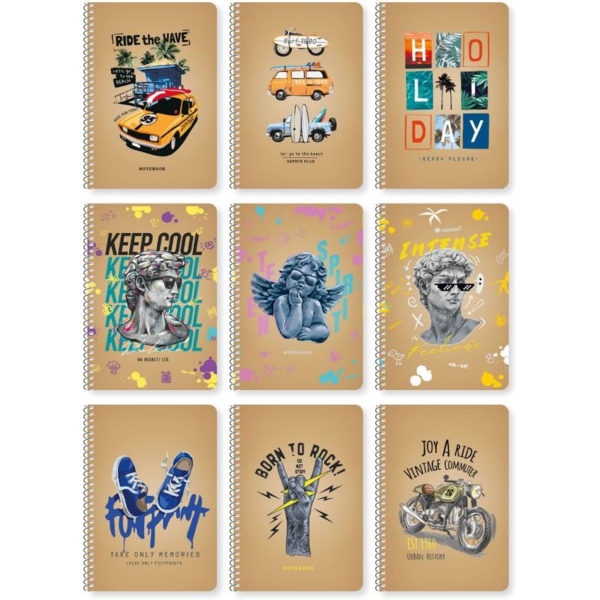 Тетрадь для записей Student Кроссовки, А5, в клеточку, спираль, 96 листов (A5-SC-096-6102K) - Pampik - 2