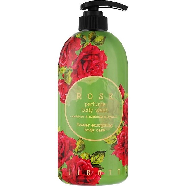 Гель для душу Jigott Троянда Rose Perfume Body Wash, 750 мл (282157) - Pampik
