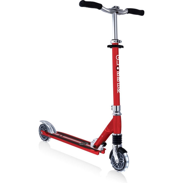 Самокат Globber Flow element comfort lights, колеса з підсвічуванням, червоний (727-102) - Pampik - 3