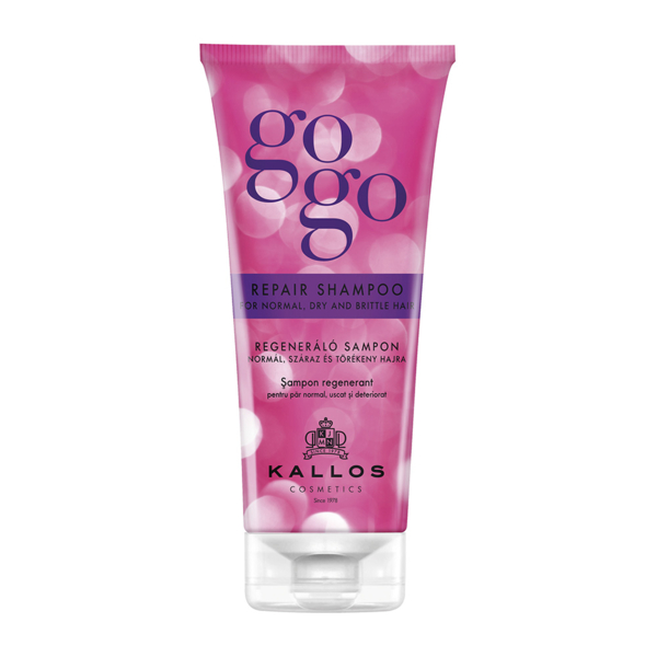 Шампунь для сухих, ломких и поврежденных волос Kallos Cosmetics Gogo Восстанавливающий, 200 мл - Pampik